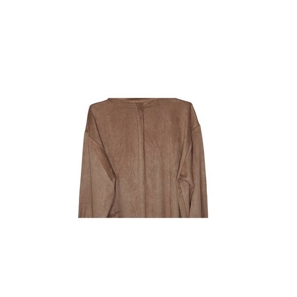Easel Los Angeles Oversized Shirt Jacket Coat Camel Brown L NWT Soft Stretch - Picture 3 of 12